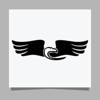 l'aigle noir vectoriel sur papier blanc est parfait pour les logos, les illustrations, les bannières, les dépliants, les fonds d'écran