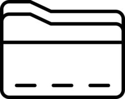 icône de ligne de dossier vecteur