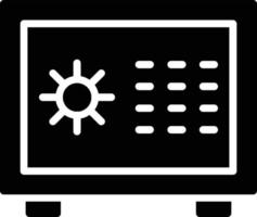 icône de glyphe de coffre-fort vecteur
