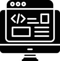 icône de glyphe de développeur back-end vecteur