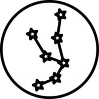 icône de ligne de constellation vecteur