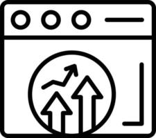 icône de ligne de croissance vecteur