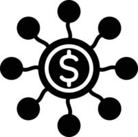 icône de glyphe de financement participatif vecteur