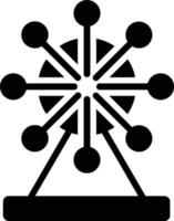 icône de glyphe de grande roue vecteur
