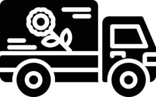 icône de glyphe de camion de livraison vecteur