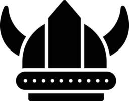 icône de glyphe de casque viking vecteur