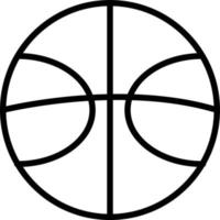 icône de ligne de basket-ball vecteur