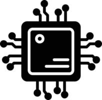 icône de glyphe de processeur vecteur