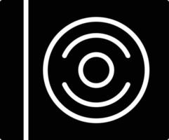 icône de glyphe de cd vecteur