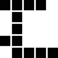 icône de glyphe de scrabble vecteur
