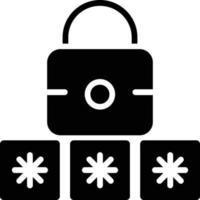 icône de glyphe de mot de passe vecteur