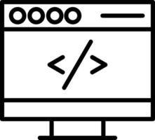 icône de la ligne de codage vecteur