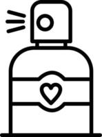 icône de ligne de parfum vecteur