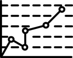 icône de ligne graphique vecteur