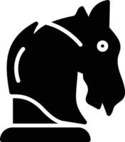 icône de glyphe de cheval de Troie vecteur