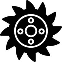 icône de glyphe de scie circulaire vecteur
