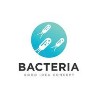 modèle de vecteur de conception de logo de bactéries