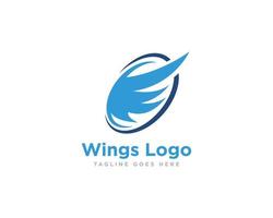 ailes, logo, icône, conception, vecteur