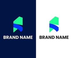 modèle de conception de logo de marque moderne lettre r vecteur