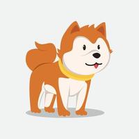 vecteur de dessin animé mignon shiba inu