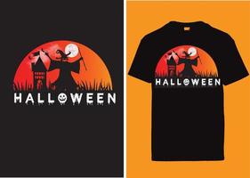 conception de tshirt typographie halloween vecteur