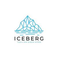 iceberg lignes simples logo design vecteur icône symbole graphique illustration