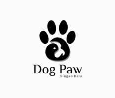chien patte logo illustration animalerie magasin soins médicaux conception vecteur