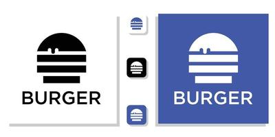modèle de symbole de livraison de nourriture en ligne restaurant burger vecteur