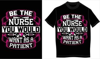 conception de tshirt infirmière vecteur