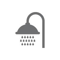 icône de douche vecteur gris eps10 isolé sur fond blanc. symbole de douche dans un style moderne et plat simple pour la conception, le logo, le pictogramme et l'application mobile de votre site Web