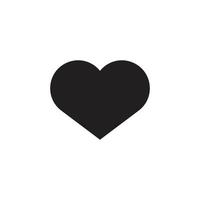 eps10 vecteur noir coeur rempli icône isolé sur fond blanc. symbole d'amour solide dans un style moderne et plat simple pour la conception, le logo, le pictogramme et l'application mobile de votre site Web