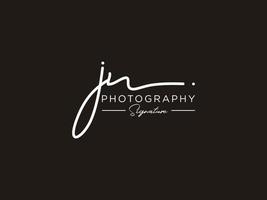 lettre jn signature logo template vecteur