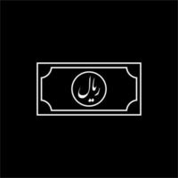 monnaie iranienne, irr, symbole d'icône rial iranien. illustration vectorielle vecteur