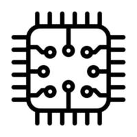 conception d'icône de processeur vecteur