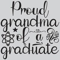 fière grand-mère d'un diplômé. vecteur