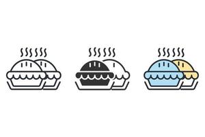 icônes de tarte symboles éléments vectoriels pour le web infographique vecteur