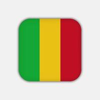 drapeau malien, couleurs officielles. illustration vectorielle. vecteur