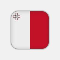 drapeau de malte, couleurs officielles. illustration vectorielle. vecteur