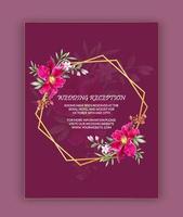 carte d'invitation de mariage de luxe. modèle d'invitation de mariage. vecteur