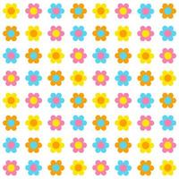 mignon belle ditsy fleurs géométrique coloré couleur illustration florale vecteur modèle sans couture texture textile tissu impression fond blanc papier, couverture, tissu, décoration intérieure