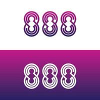 888 création de logo vectoriel. vecteur