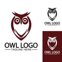 modèle de vecteur de logo hibou