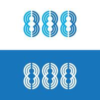 888 création de logo vectoriel. vecteur