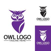 modèle de vecteur de logo hibou