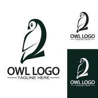 modèle de vecteur de logo hibou