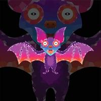 illustration de personnage de chauve-souris halloween vecteur