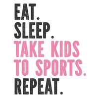manger dormir emmener les enfants au sport répéter vecteur
