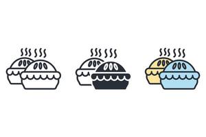 icônes de tarte symboles éléments vectoriels pour le web infographique vecteur