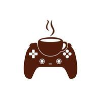 modèle de conception de logo vectoriel gamer café.