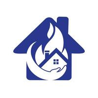concept de logo vectoriel d'assurance habitation.